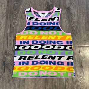 H&M X LAKWENA Multicolored Patterned Knit Vest Top Tank size 16/18 Teen?